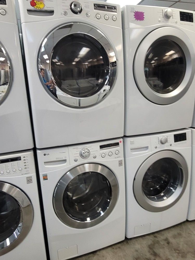 LG Front Loading Washer And Stackable Gas Dryer Set