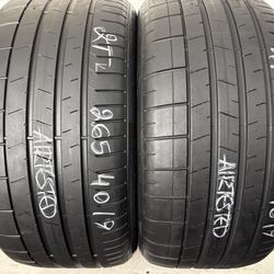 2 Tires 265 40 19 Pirelli P Zero Pz4 High Tread No Repairs