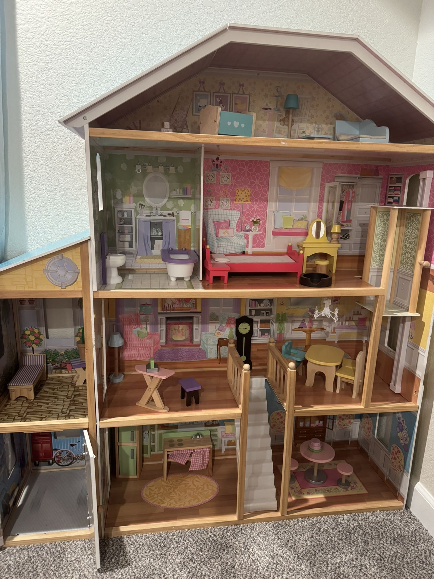 Barbie Sized Doll House Over 4 Ft Tall!