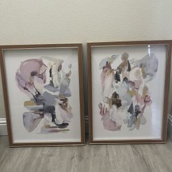  Modern Abstract Framed Wall Art – Set of 2 