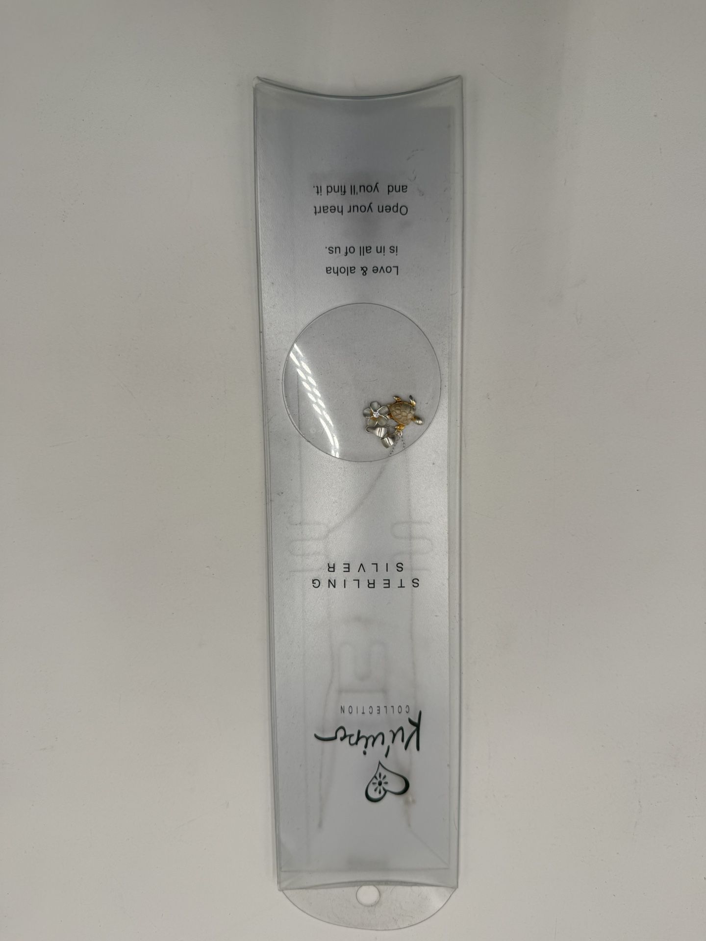 Kuipo Sterling Silver Turtle & Plumeria Pendant Necklace Hawaii Gift 925