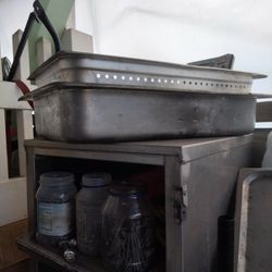 Stainless Steel Cooking Pan And Strainer And Cover