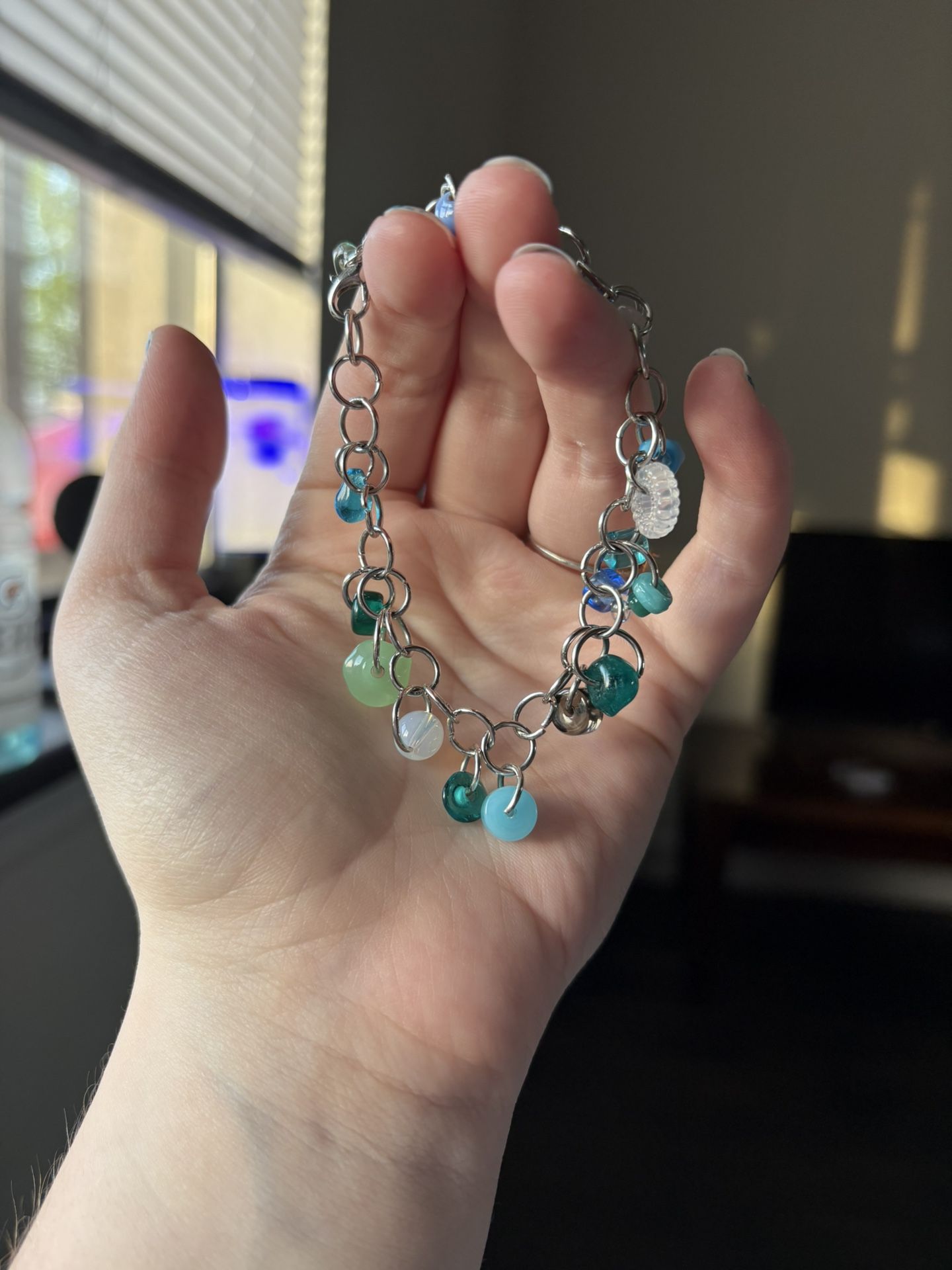 Homemade Glass Bead Bracelet