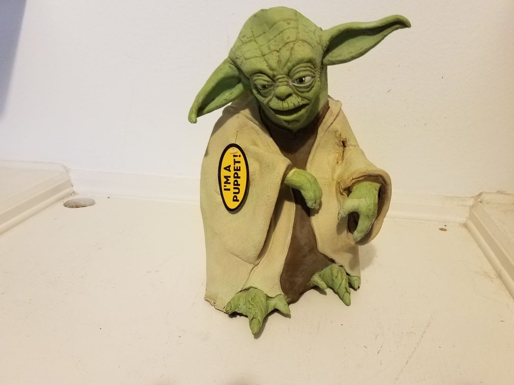 Star Wars Episode 1 Yoda latex rubber 12 in hand puppet 1999 with tags rare