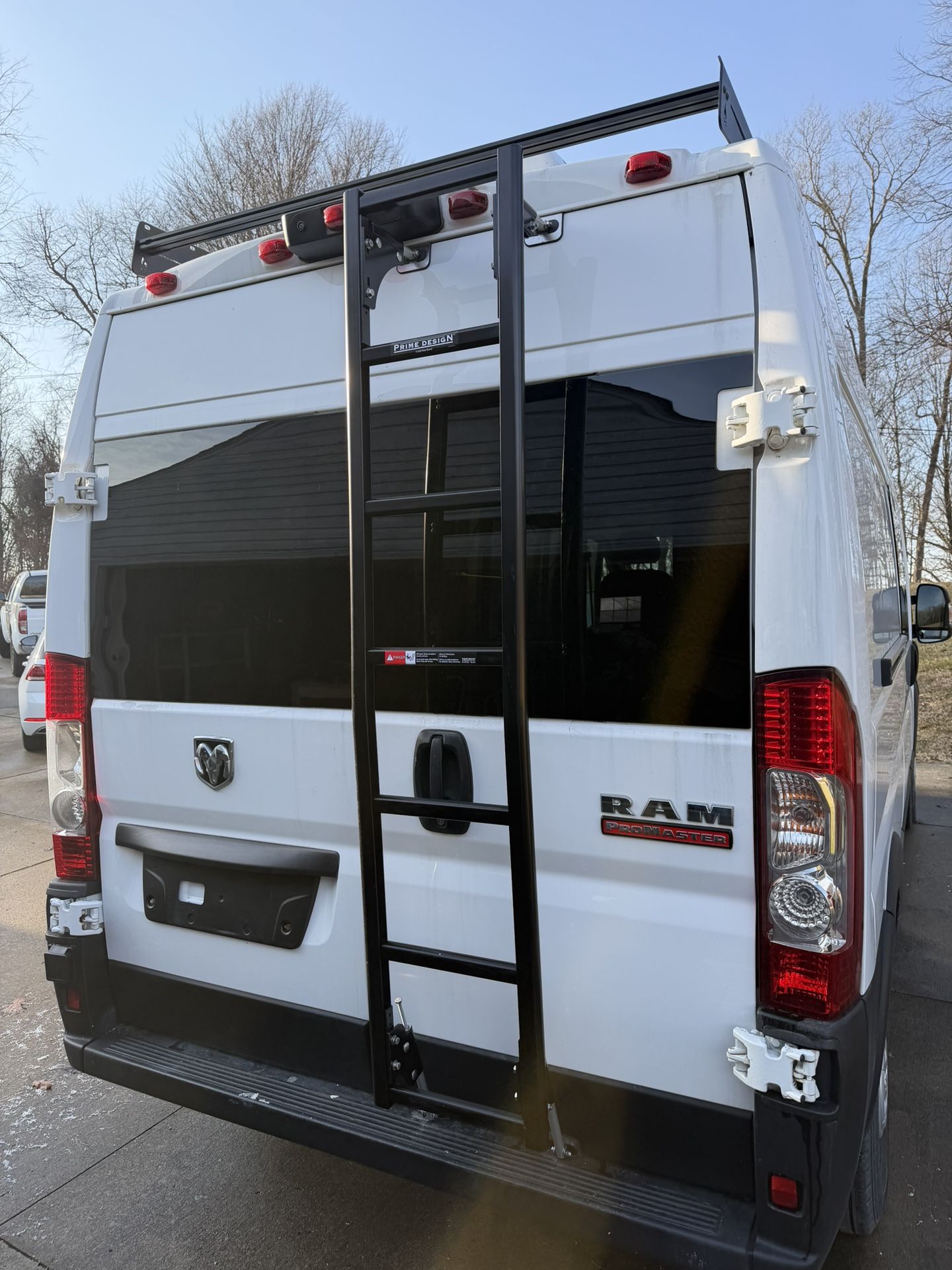 Prime Design Rear Door Access Ladder No Drill - Black Anodized