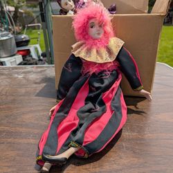 Clown Porcelain Doll