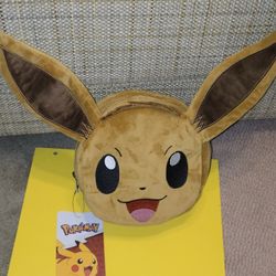 Pokemon Eevee Bag Make-Up Figural Plush Soft 3-D Ears 