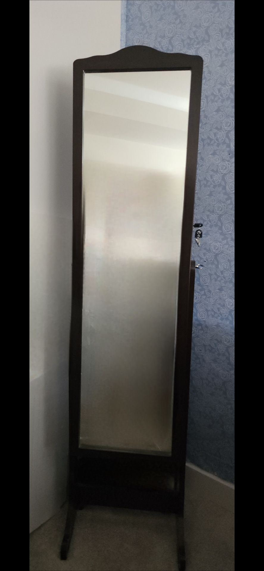 Jewelry Armoire With Mirror & Lock