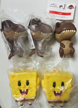 Hallmark Ornaments: Jurassic Park/Spongebob