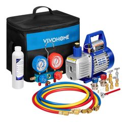 R410A Manifold Gauge Set And Vacuum Pump