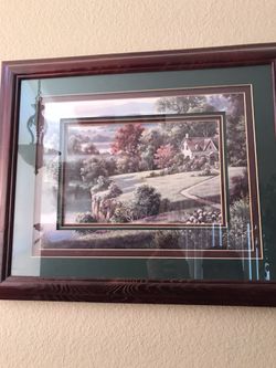 Scenic Picture Frame - Cherry Wood Frame
