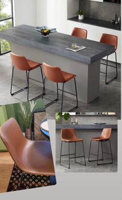 New- Brown counter height barstools ( 50$ each, 6 Available)