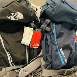 Brand New With Tags - Northface Hiking Bags 50L & 35 L