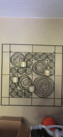Metal wall art / candle holder