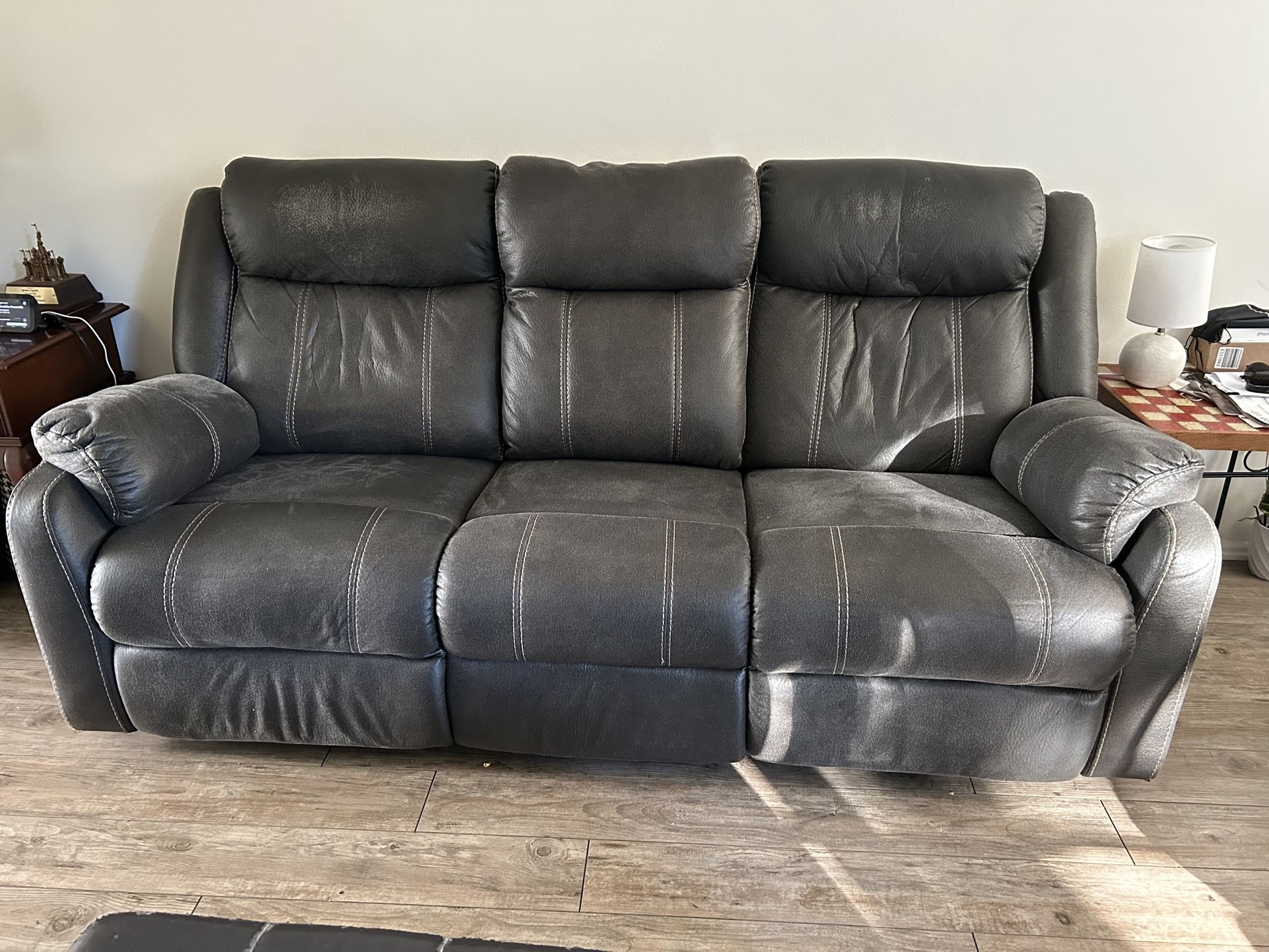 Dark Gray Living Room Set Couch and Love Seat