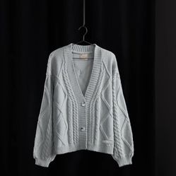 Taylor Swift The Tortured Poets Department Gray Cardigan Size M/L *PRE-SALE*