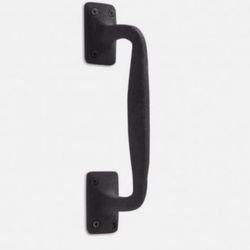 SIGNATURE HARDWARE PULL HANDLE BLACK POWDER COAT IRON 