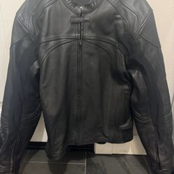 Bilt Racing Leather Motorcycle Jacket 