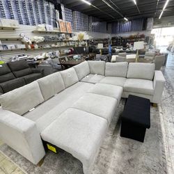 Big Light Fabric Sofa-Bed For Sale!!