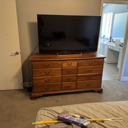 Old Wooden 12 Door Dresser 