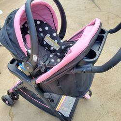 Minnie Mouse Infant Car Seat Base &Stroller Combo Expiration 2030