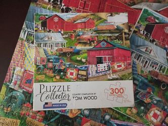 3/$10 🌟 Puzzle Collector Tom Wood Country Compilation 300 Piece Jigsaw Puzzle