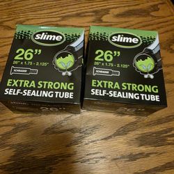 Bike Inner Tube with Slime Puncture Sealant, Extra Strong, Self Sealing, Prevent and Repair