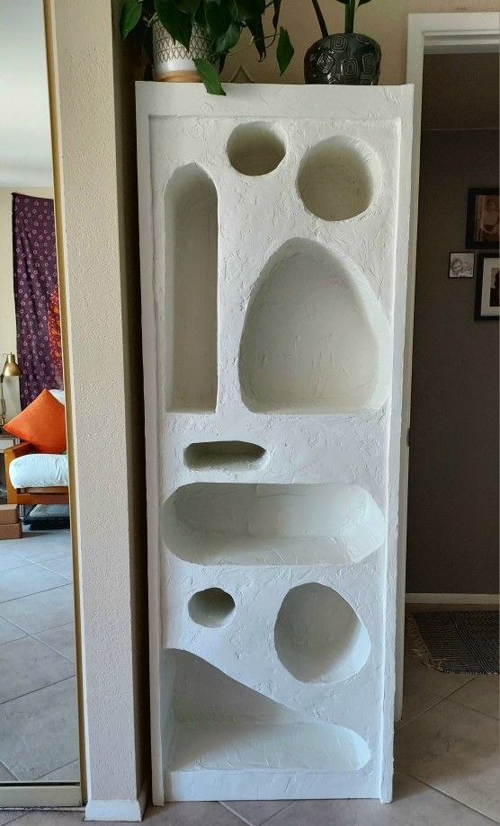 Bookshelf | Abstract Shelf | White Arch Plaster Shelf