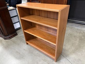 Danish 3 Tier Bookcase with Warm Finish