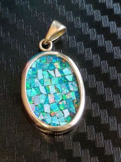 Mosaic opal pendant