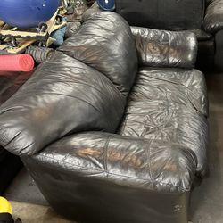 Free Black Leather Couch
