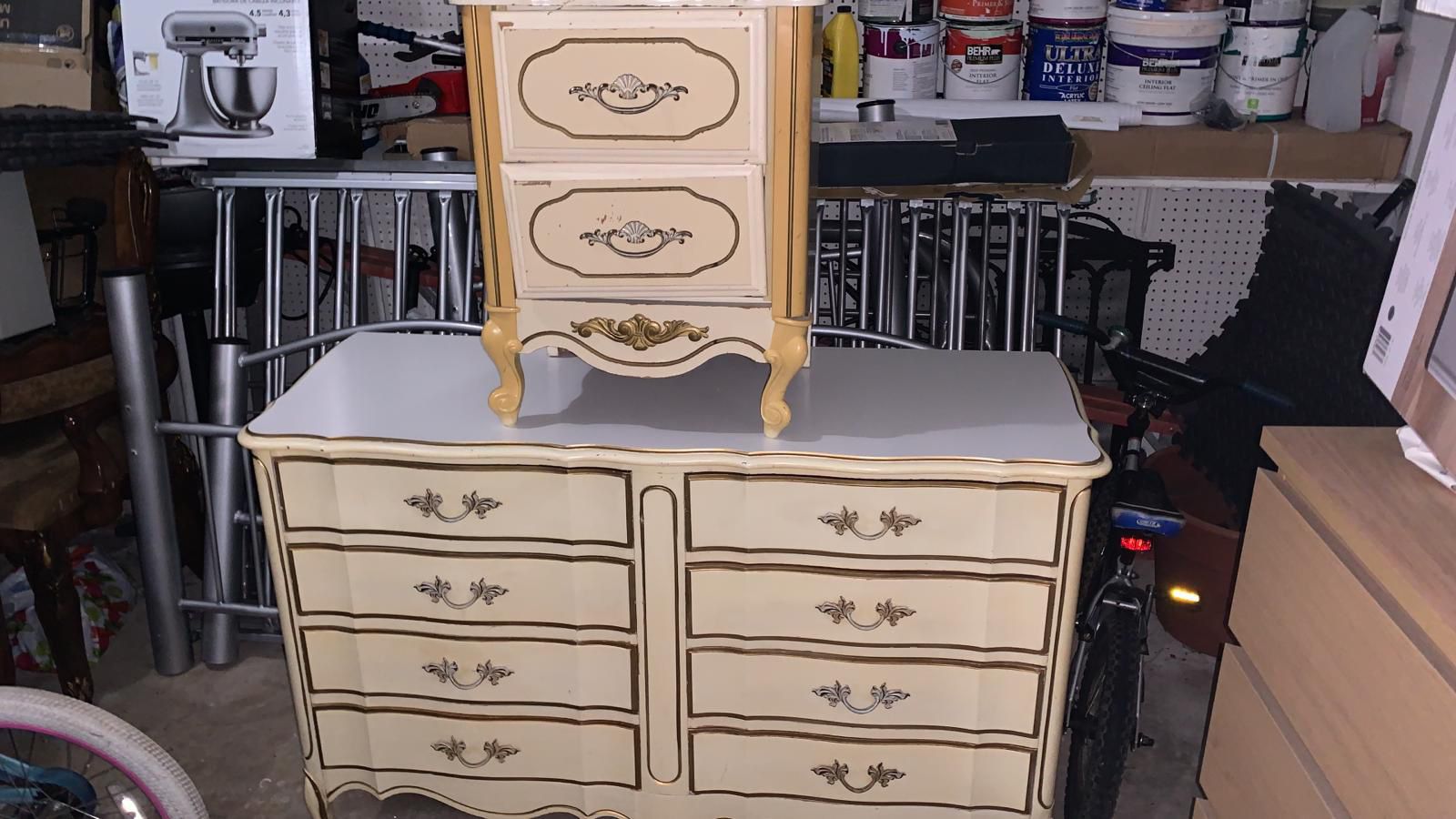 French Provincial Dresser And  a Nightstand  