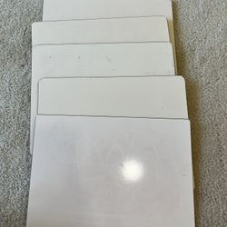 5 Individual Dry Erase White Boards Lines On Back (4 Are Lakeshore)