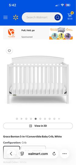 Graco 5 in 1 convertible baby crib.