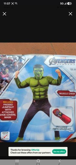 Avengers Hulk Muscle Costume MEDIUM