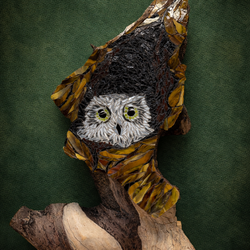 Owl mosaic