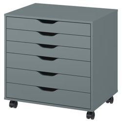 ALEX Drawer unit on casters, gray-turquoise