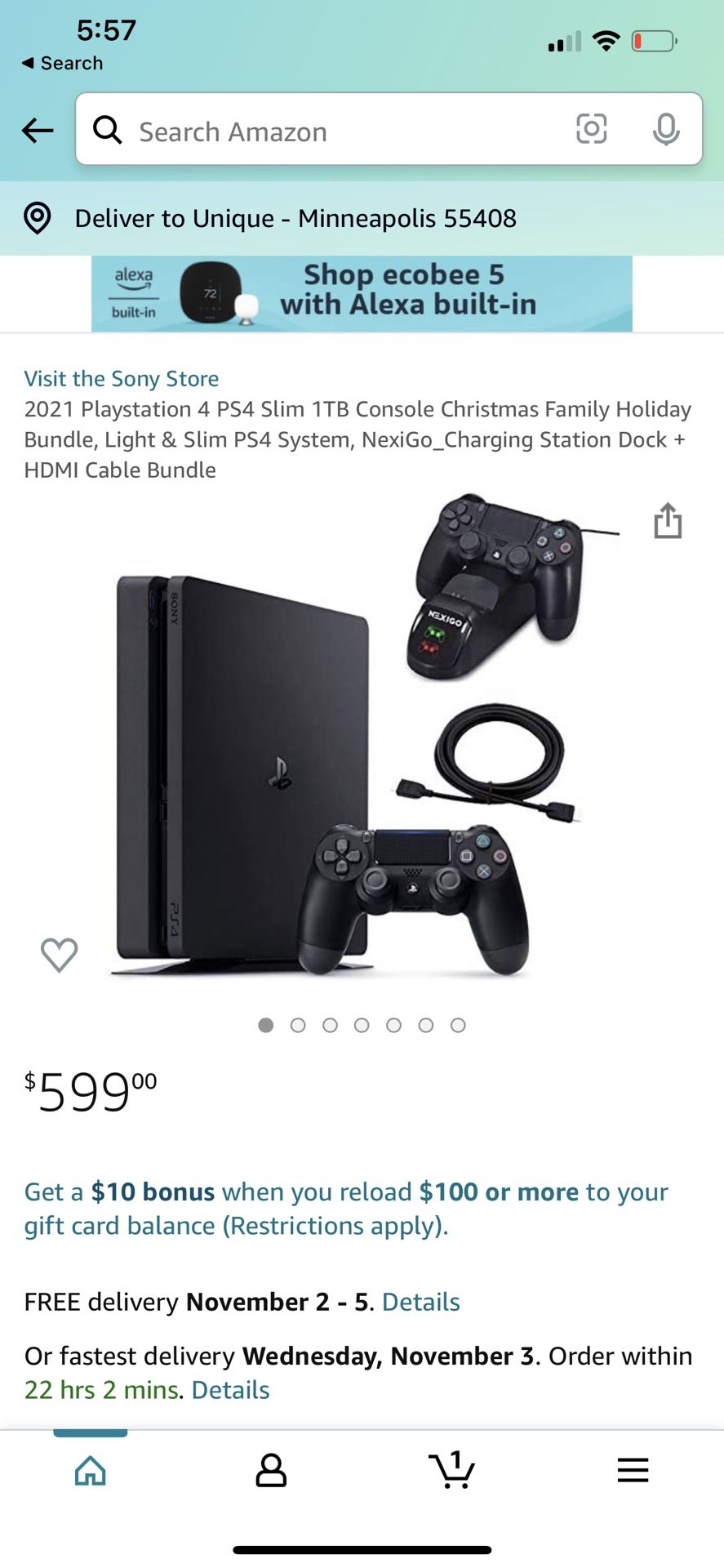 PS4 Console And Games And PlayStation Plus Included Ending 9/7/22 With Two Controllers