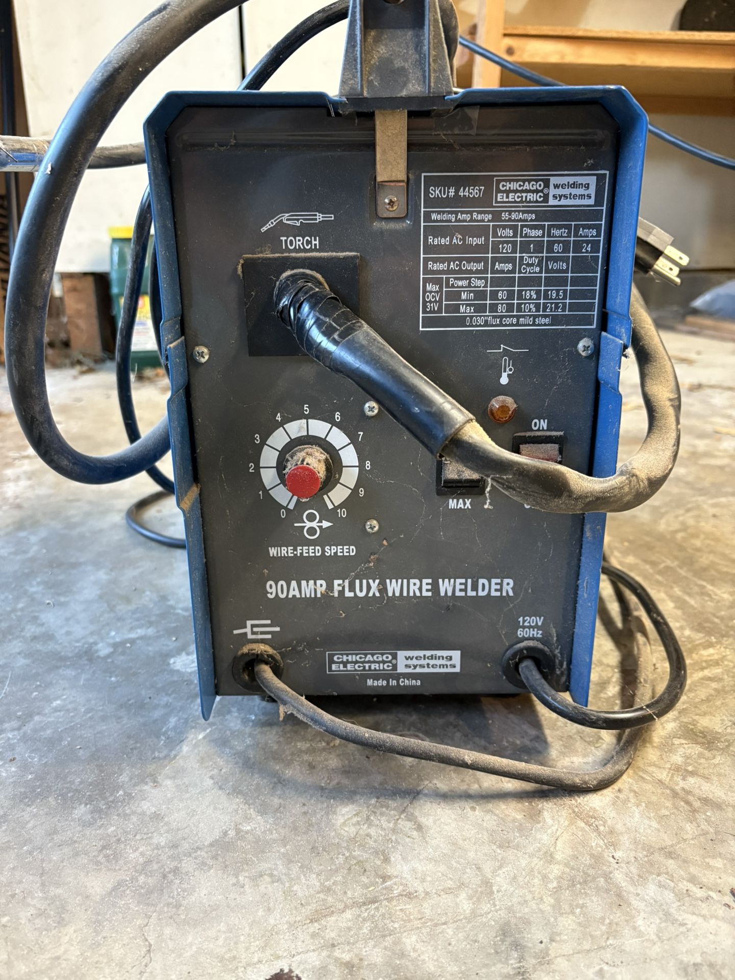 90amp Flux Wire Welder Chicago Electric