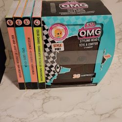 LOL Surprise Girls Styling Head O.M.G. Neonlicious with Stick-On Hair