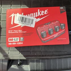 Milwaukee M12 12- volt Lithium-Ion 4-Port Sequential Battery Charger