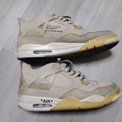 Size 13 Men’s- Jordan 4 SP x Off-White Mid Sail