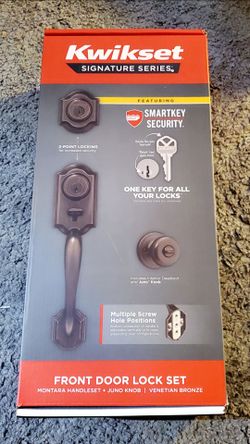 Brand New Kwikset Signature Series Montara Front Door Lock Set – Venetian Bronze