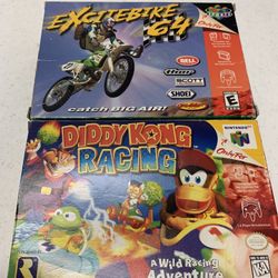 Nintendo 64 Games CIB Diddy & Excitebike