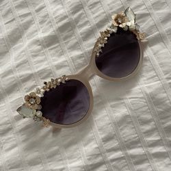 Cat Eye Crystal Sunglasses 