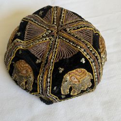 vintage Kalaga Burmese velvet cap