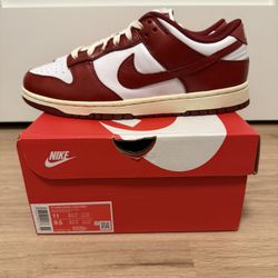 Nike Dunk Low PRM “Vintage Team Red” Women’s Size 11/Mens Size 9.5 FJ4555-100