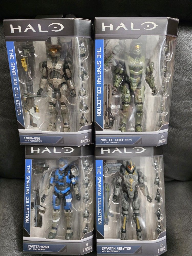 Halo The Spartan Collection Series Figure Lot Master Chief