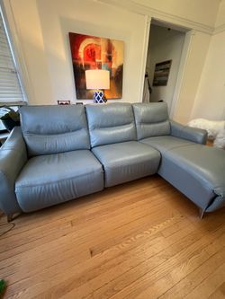Leather Reclining Sofa