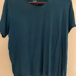 Croft & Barrow short sleeve teal basic t-shirt